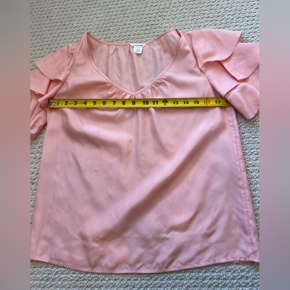 Club Monaco Flutter Sleeve Silk Blouse size XS - Picture 3 of 5
